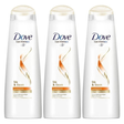 3x Dove 250ml Hair Therapy Nutritive Solutions Shampoo Pack (Slik & Sleek)
