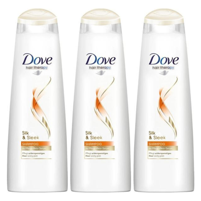 3x Dove 250ml Hair Therapy Nutritive Solutions Shampoo Pack (Slik & Sleek)