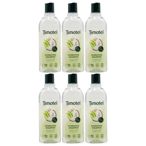 6x 300ml Timotei Hydrating Shampoo Bulk Pack - Coconut Milk & Aloe Vera (Unisex for All Hair Types)