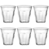 Duralex 6pcs 220ml Picardie Clear Glass Tumbler Glasses Thick & Sturdy BPA Free