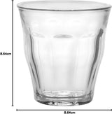 6pcs 250ml Picardie Clear Glass Tumbler Glasses Thick & Sturdy BPA Free