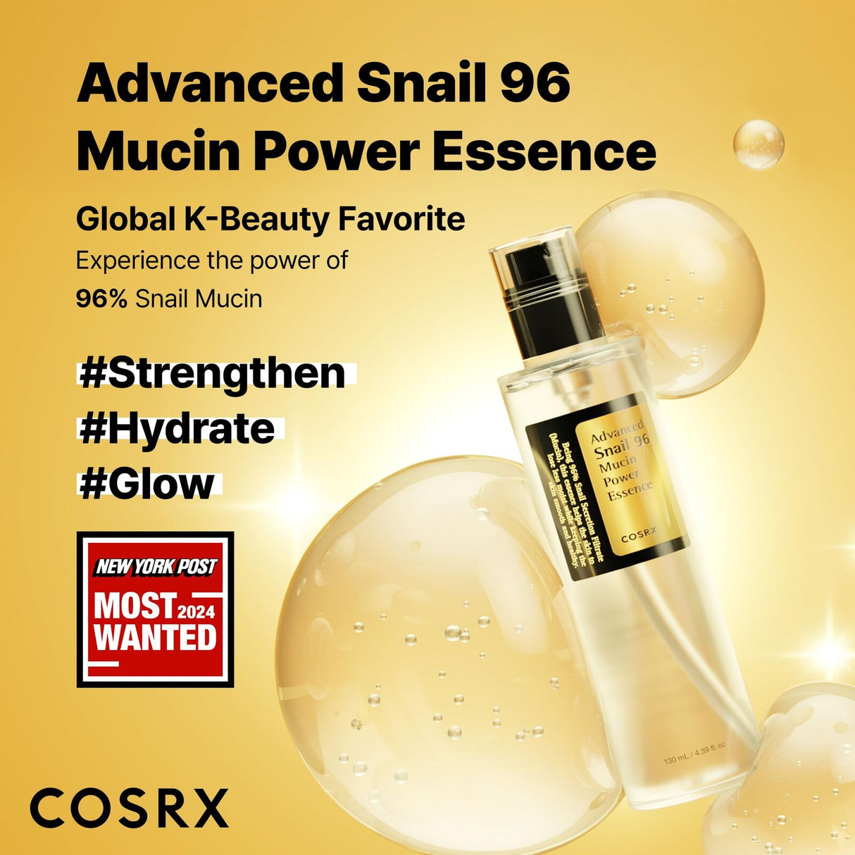 CosRx Advanced Snail 96 Mucin Power Essence - 100ml (3.38 fl oz)