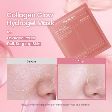 4x Biodance Bio-Collagen Real Deep Hydrogel Face Mask Bulk Pack - 34g Each (Korean Skincare)
