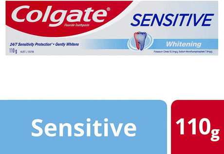 3x Colgate 110g Sensitive Whitening Toothpaste Bulk Pack - Teeth Pain Relief