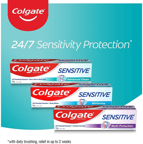 3x Colgate 110g Sensitive Whitening Toothpaste Bulk Pack - Teeth Pain Relief
