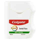 6x Colgate Total Dental Floss Mint 100m Bulk Pack - Waxed Plaque Removal Gum Care