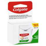 6x Colgate Total Dental Floss Mint 100m Bulk Pack - Waxed Plaque Removal Gum Care