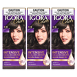 3x SCHWARZKORF Igora Intensive Colour Cream Permanent Pack - Black