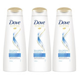 3x Dove 320ml Shampoo Nourishing Moisture Pack - Normal to Dry Hair