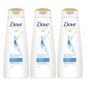3x Dove 320ml Shampoo Nourishing Moisture Pack - Normal to Dry Hair