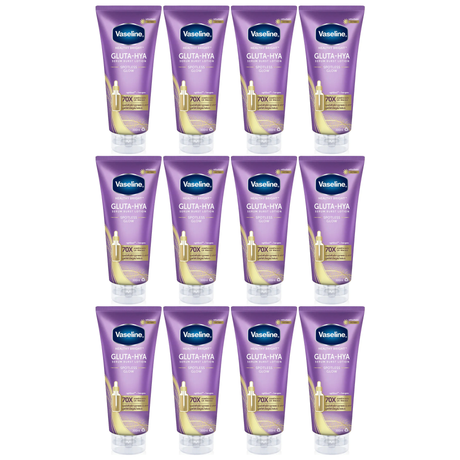 12x Vaseline 300ml Serum Burst Body Lotion Bulk Pack - Healthy Bright Gluta-Hya Spotless Glow