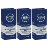 3x 75ml Nivea Mens Protect & Care Protective Moisturiser SPF15 with Aloe Vera (Pack)