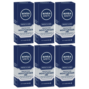 6x 75ml Nivea Mens Protect & Care Protective Moisturiser SPF15 with Aloe Vera (Bulk Pack)