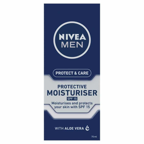 Nivea Mens 75ml Moisturiser Hydro Care SPF15 With Aloe Vera