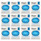 12x 3pk Pears 75g Pure & Gentle Transparent Bar Soap with Mint Extracts Bulk Pack - Blue