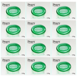 12x Pears 100g Pure & Gentle Transparent Bar Soap with Lemon Flower Extracts Bulk Pack - Green