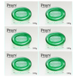 6x Pears 100g Pure & Gentle Transparent Bar Soap with Lemon Flower Extracts Bulk Pack - Green