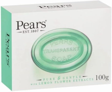 3x Pears 100g Bar Soap Bulk Pack - Pure & Gentle with Lemon Flower Extracts