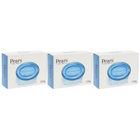 3x Pears 100g Transparent Bar Soap Pack - Pure & Gentle with Mint Extracts