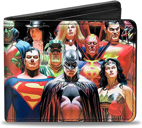 DC Comics Heroes vs Villains Wallet Bi-Fold Bifold Tilted Logo