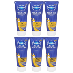 6x Vaseline 200ml Serum Burst Body Lotion Bulk Pack - Healthy Bright Gluta-Hya Overnight Repair