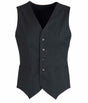 Mens Peaked Vest Waistcoat - Knitted Back Suit Formal Wedding - Charcoal