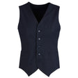 Mens Peaked Vest Waistcoat - Knitted Back Suit Formal Wedding - Navy