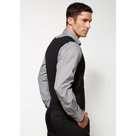 Mens Peaked Vest Waistcoat w/ Knitted Back Suit Formal Wedding Dress Up - Navy