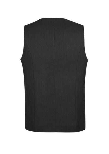Mens Bamboo Blend Longline Vest Waistcoat w/ Stretch - Charcoal (Business/Formal)