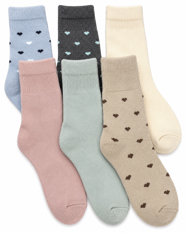 6 Pairs Coco&Hana Womens Thick Alpaca Wool Blend Socks (EU36-EU41) - Thermal Cosy & Warm