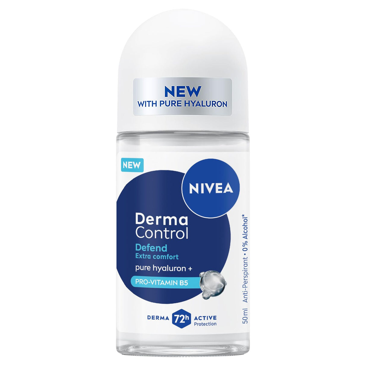 NIVEA Womens Derma Control 50ml Roll-On Antiperspirant Deodorant 72H