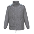 HUSKI STRATUS RAIN JACKET Waterproof Workwear Concealed Hood Windproof Packable - Cobalt