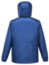 Huski Stratus Mens Waterproof Rain Jacket w/Concealed Hood (Windproof & Packable) - Cobalt