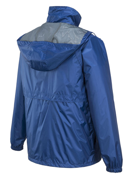 Huski Stratus Mens Waterproof Rain Jacket w/Concealed Hood - Cobalt Blue (Windproof & Packable)
