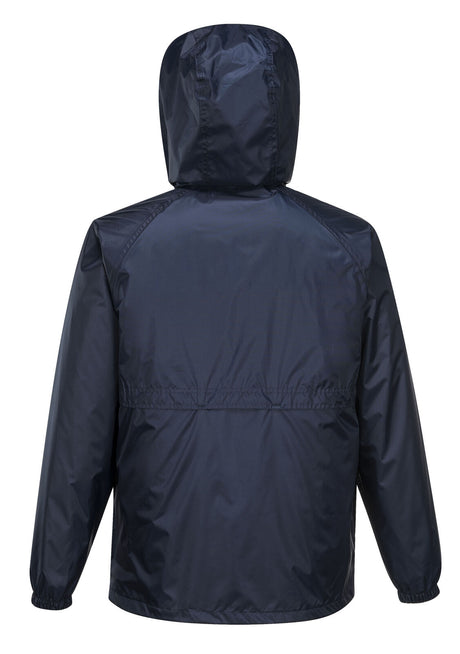 Huski Stratus Mens Waterproof Rain Jacket w/Concealed Hood - Navy Blue (Windproof & Packable)