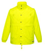 Huski Stratus Mens Waterproof Rain Jacket w/Concealed Hood - Fluro Yellow (Windproof & Packable)