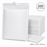 200x White Poly Bubble Mailers Padded Cushioned Postage Envelope - "Size 2" (210mm x 270mm)