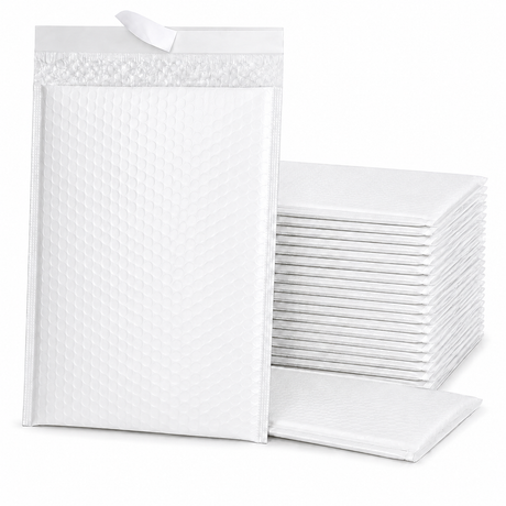 100x White Poly Bubble Mailers Padded Cushioned Postage Envelope - "Size 4" (265mm x 375mm)