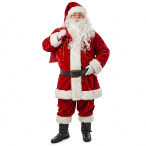Adult Premium Luxury Santa Claus Costume Suit - Father Christmas (Xmas Party)