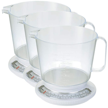 3x Propert 2.2kg Kitchen Scale with Jug Dishwasher Safe Scales
