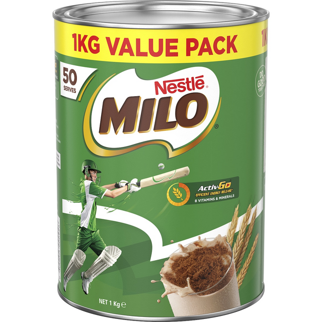 1kg Nestle Milo Malt Chocolate Bulk Value Pack - Hot/Cold Drinking Powder (Fresh Batch from Australia)