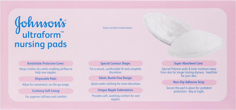 Johnsons 1 Pack of 24 Ultraform Nursing Pads Secure Comfort and Discretion