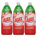 3x Ajax Tropical Breeze Floor Cleaner 750ml Bulk Pack (Divine Blends)