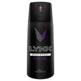 LYNX 100g BODY SPRAY EXCITE DEODORANT ANTI-PERSPIRANT