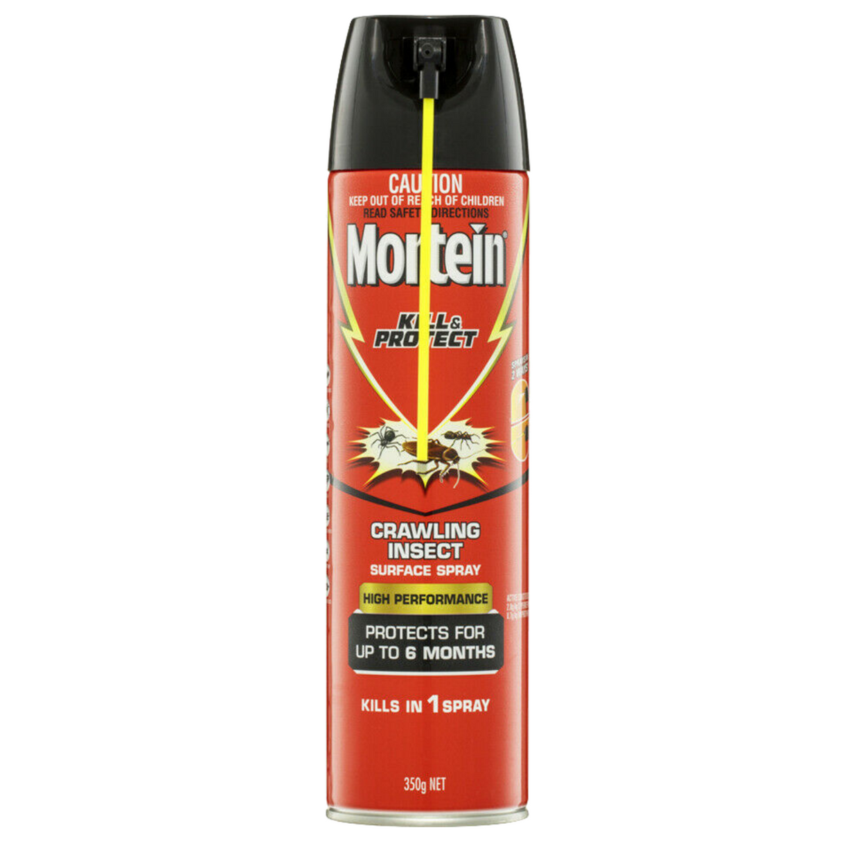 Mortein Kill & Protect 350g Crawling Insect/Cockroach/Spider/Ants Surface Spray