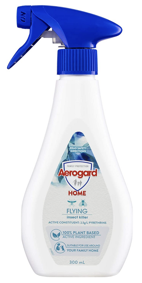 3x Aerogard Home Flying Insect Killer 300ml Bulk Pack - 100% Plant Based Active Ingredient