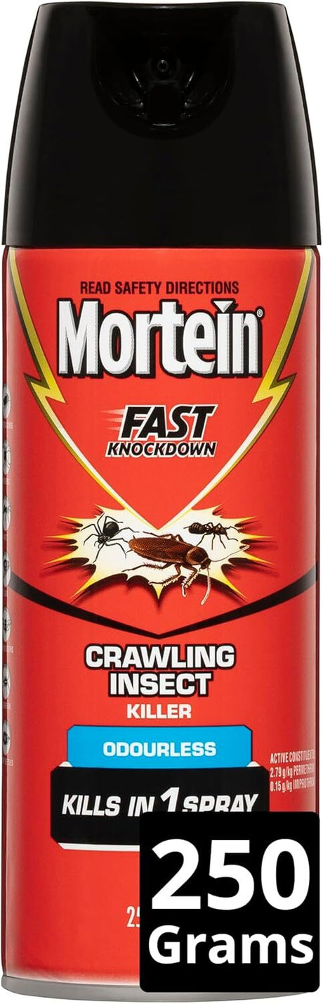 Mortein Fast Knockdown Odourless Surface Spray 250g - Crawling Insect Killer