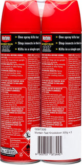 2 Packs of 2 300g Mortein Fast Knockdown Multi Insect Killer Surface Spray (4 Total)