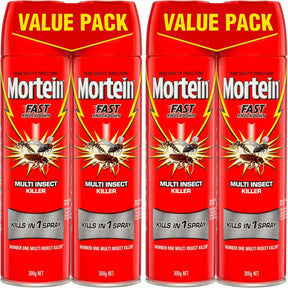 2 Packs of 2 300g Mortein Fast Knockdown Multi Insect Killer Surface Spray (4 Total)