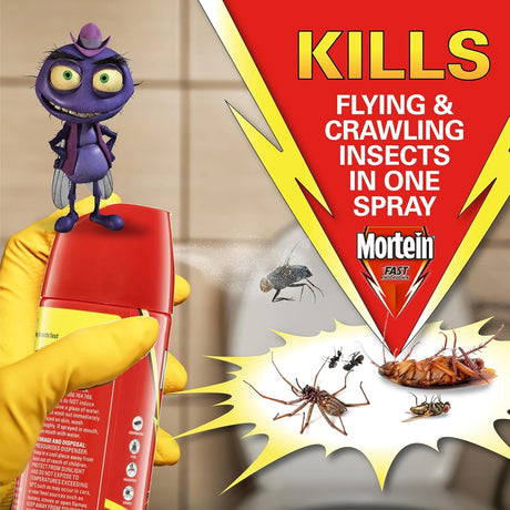 4x Mortein Fast Knockdown Multi-Insect Killer Surface Spray 300g - 2 Packs of 2